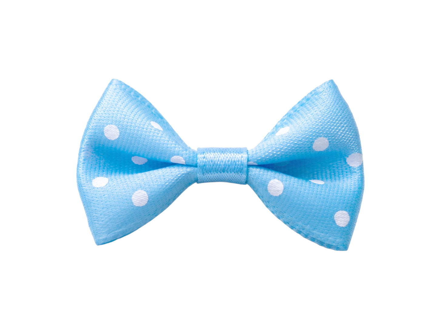 hellblau satin schleife mit punkten - elegante Dekoration in 20 x 40 mm für Schmuck und Accessoires