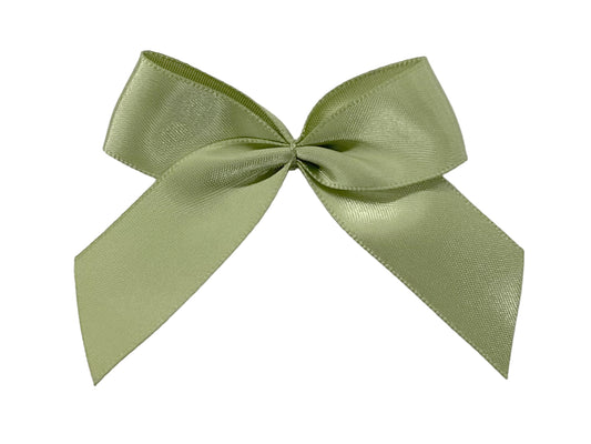 Satin Bow - 65 mm - old green