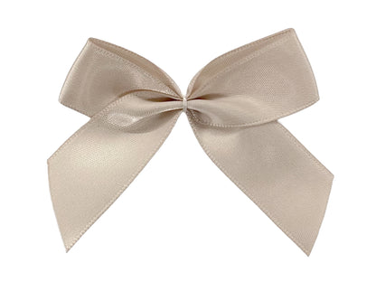Noeud satin - 65 mm - beige