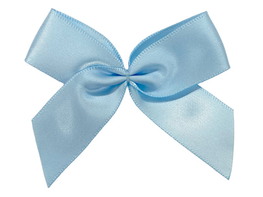 Satin Bow - 65 mm - light blue