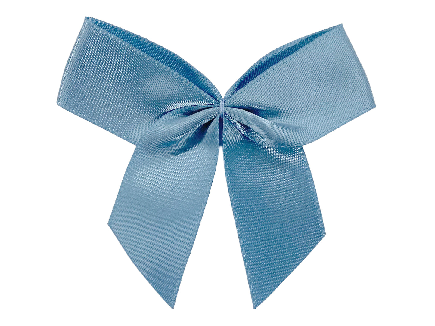 Noeud satin - 65 mm - bleu fumée