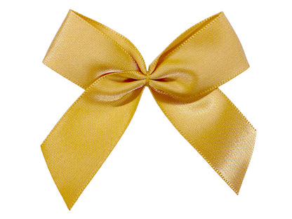 Satin Schleife - 65 mm - altgold