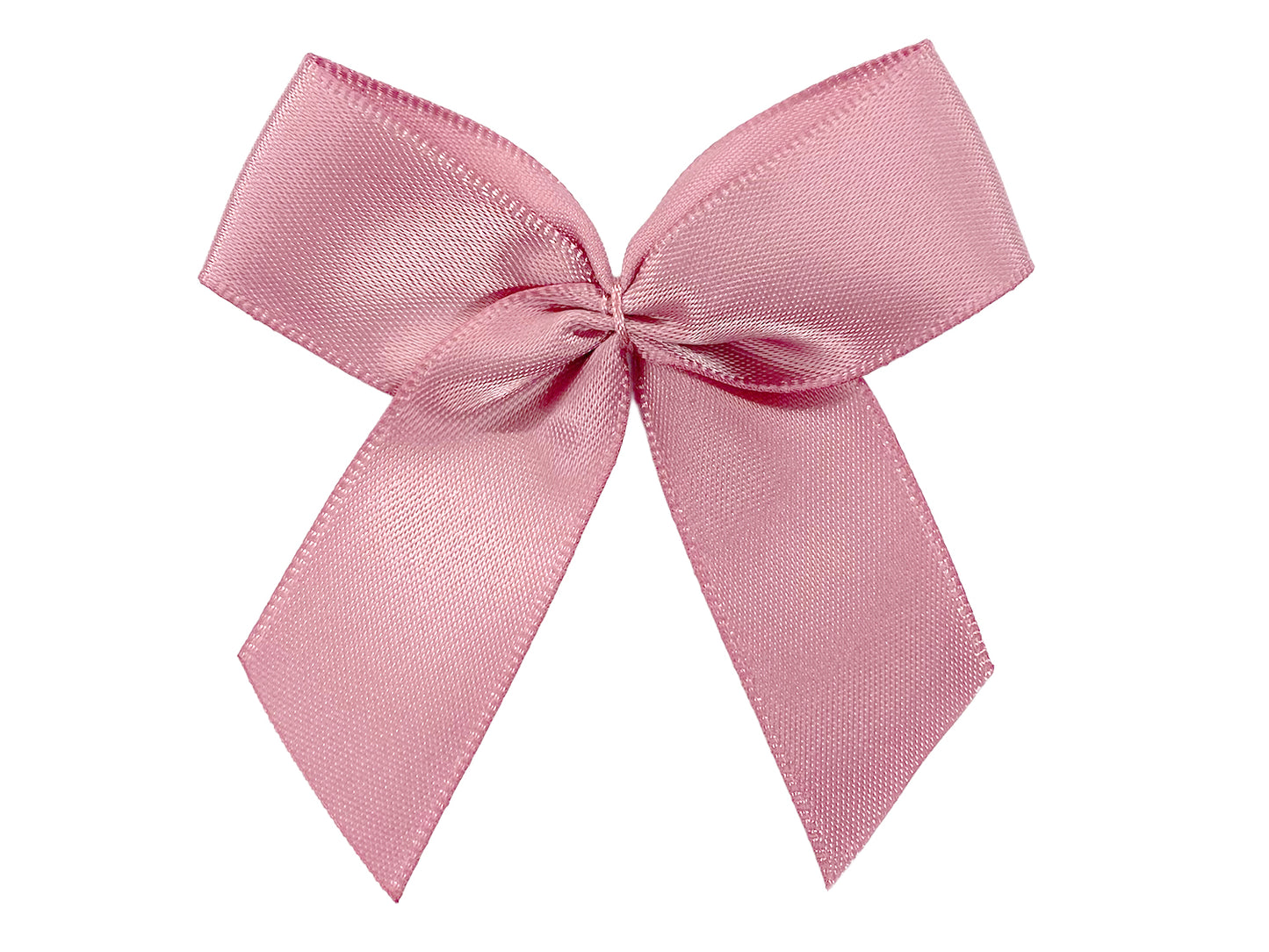 Noeud satin - 65 mm - vieux rose