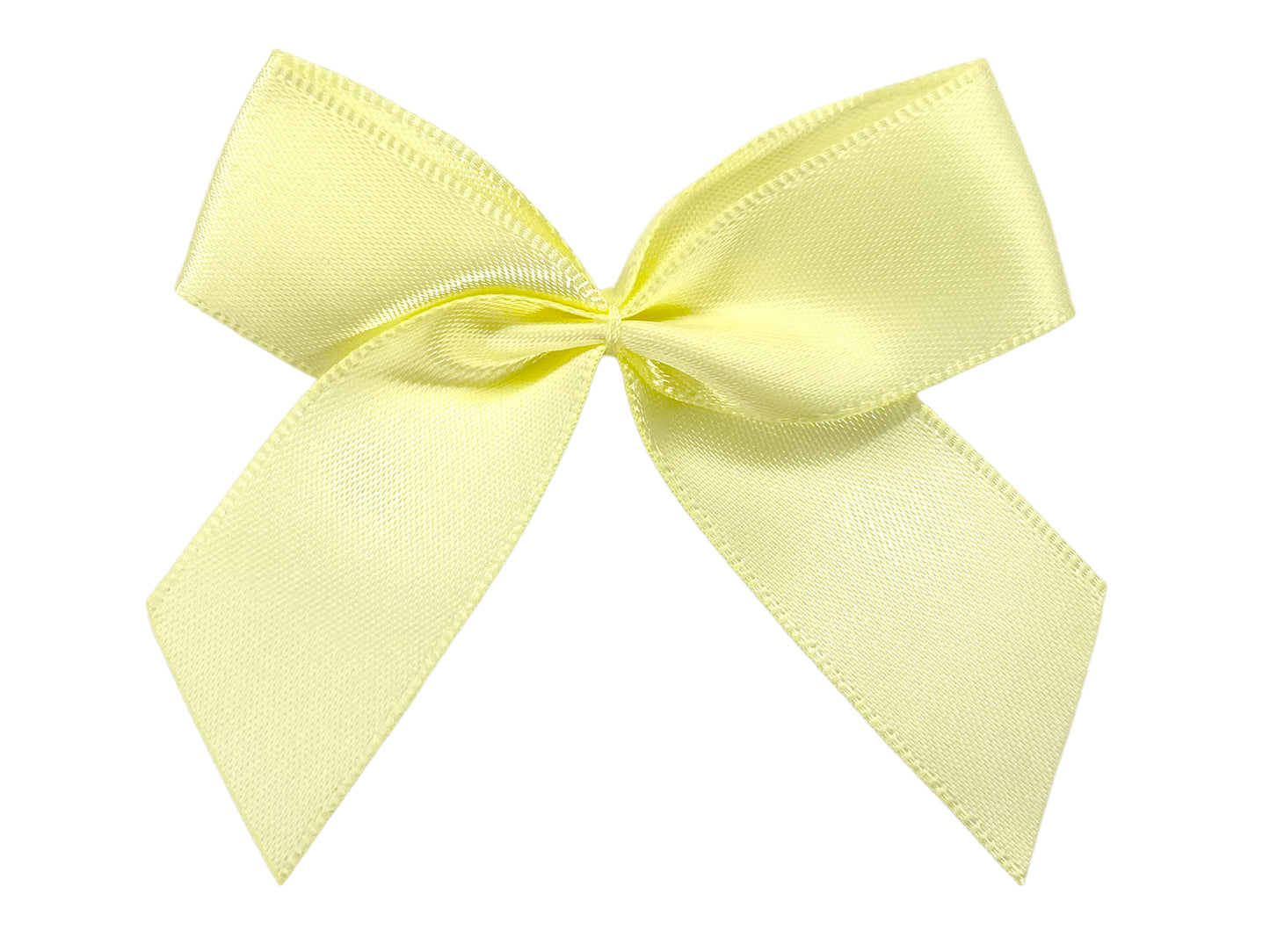 Satin Schleife - 65 mm - blassgelb