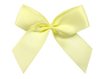 Satin Schleife - 65 mm - blassgelb