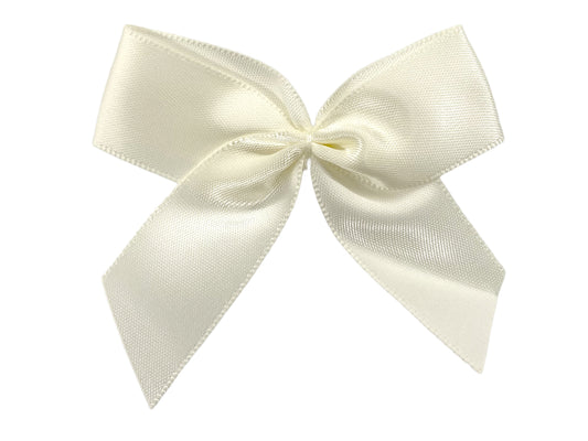 Satin Schleife - 65 mm - creme