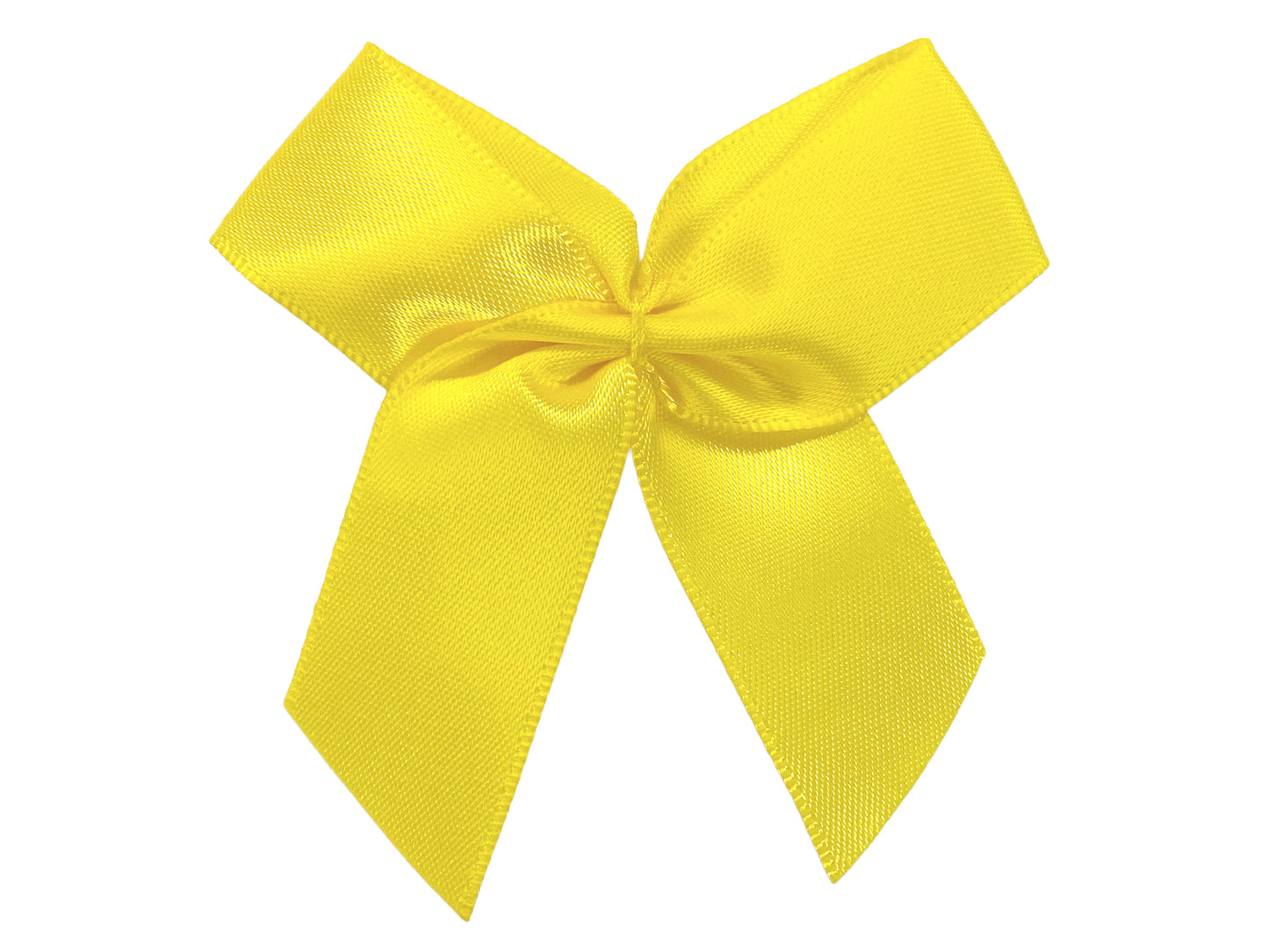 Satin Schleife - 65 mm - gelb