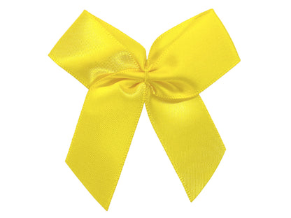 Satin Schleife - 65 mm - gelb