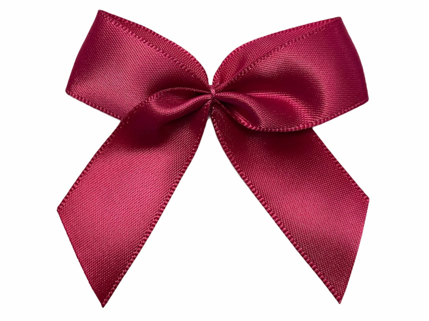 Noeud satin - 65 mm - framboise
