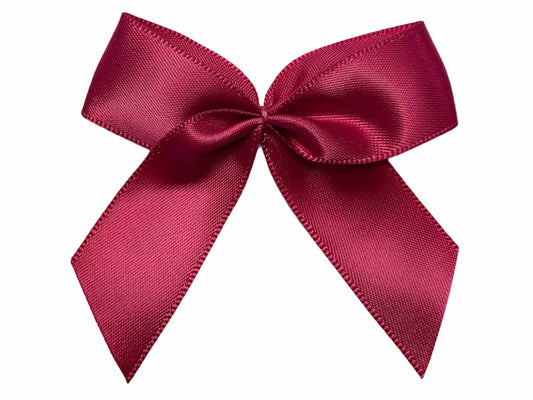 Satin Bow - 65 mm - raspberry