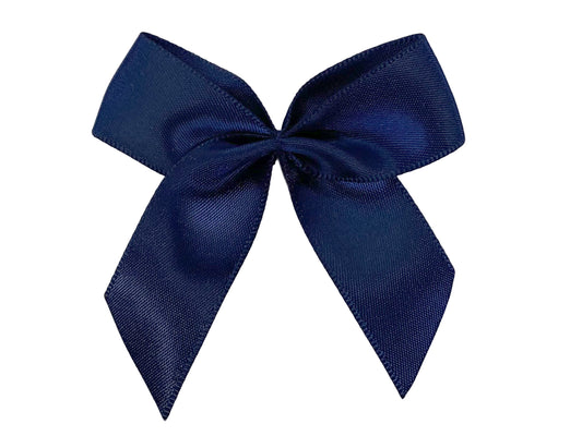 Satin Bow - 65 mm - navy