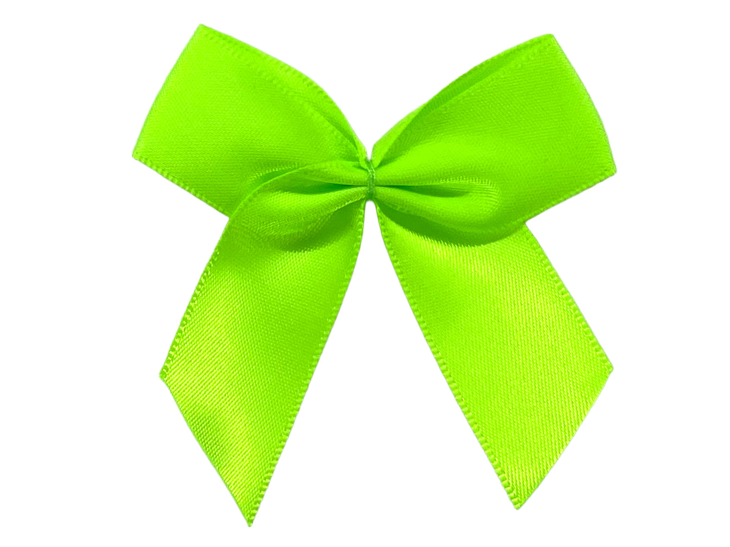Noeud satin - 65 mm - vert fluo