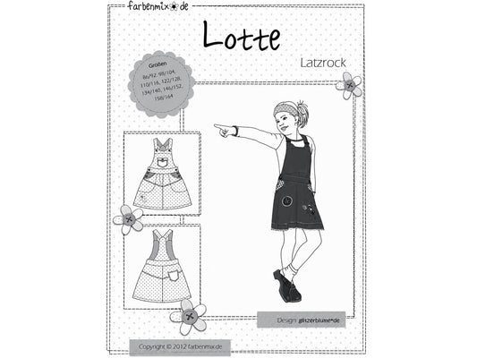 Farbenmix Schnittmuster - Latzrock - Lotte