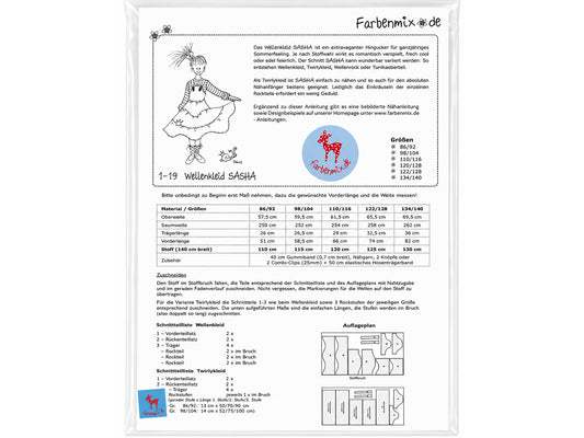 Farbenmix Schnittmuster - Wellenkleid - Sasha