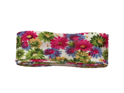 3m Schrägband - Blumenmeer - bunt