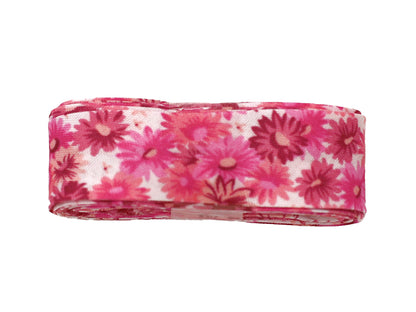 3m Schrägband - Blumenmeer - pink