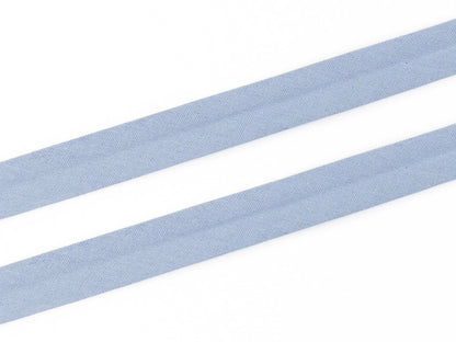 3m Schrägband - Baumwolle 20 mm - helles rauchblau