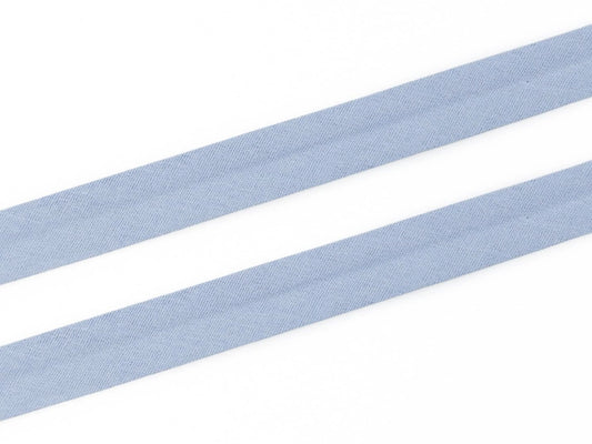 3m Schrägband - Baumwolle 20 mm - helles rauchblau