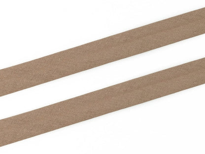Bias Binding Cotton - 20 mm - stone grey