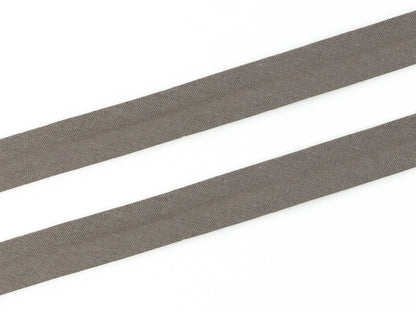 3m Schrägband - Baumwolle 20 mm - steingrau