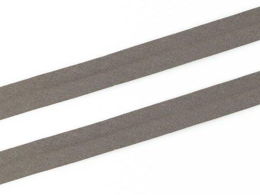 3m Schrägband - Baumwolle 20 mm - steingrau