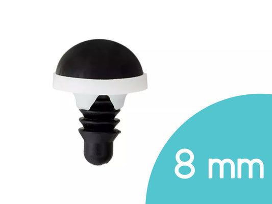 Sicherheitsauge - Steckauge - 8mm schwarz