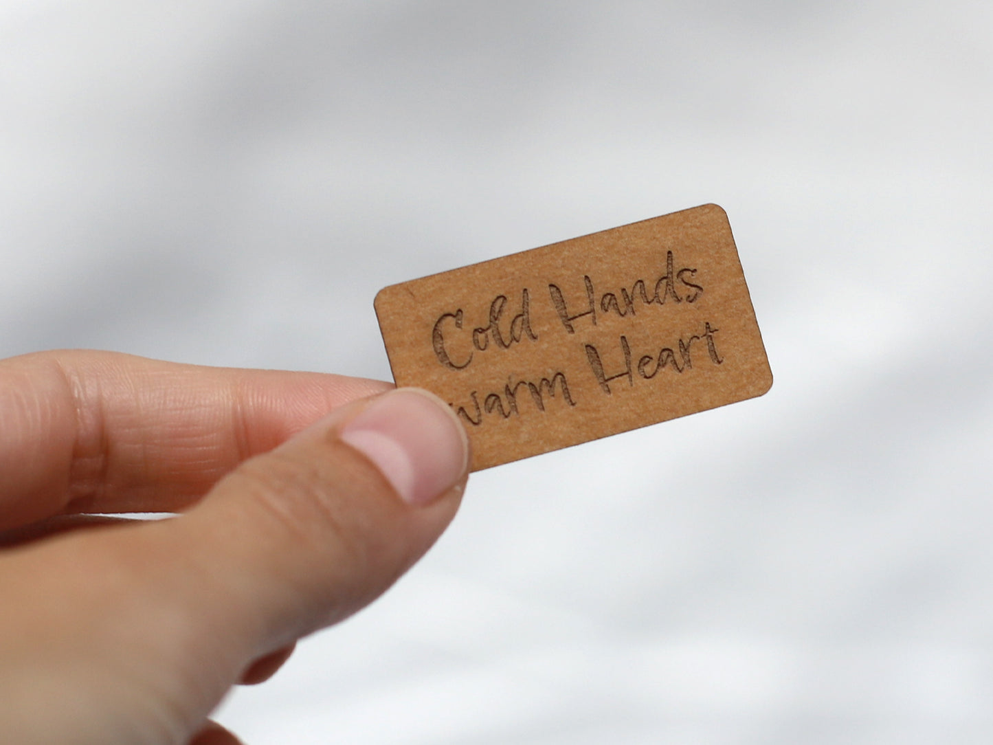 SnaPpap Label - Cold Hands, warm Heart for handmade projects. Ideal vegan snappap label for DIY clothing.