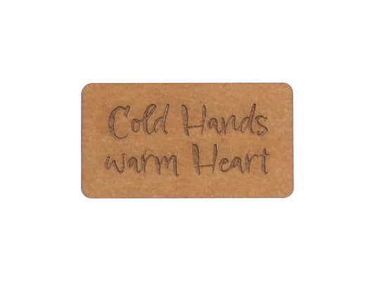 SnaPpap Label - Cold Hands, warm Heart, perfect for DIY projects, featuring a vegan snappap label.