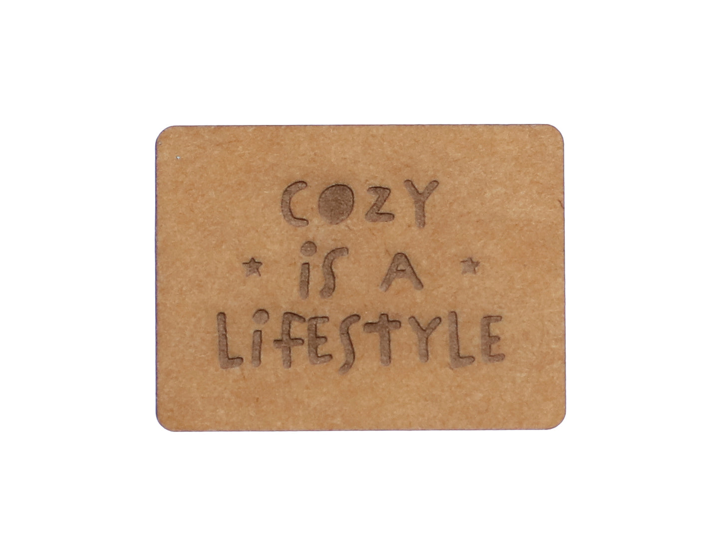 SnaPpap Label featuring the phrase 'Cozy is a Lifestyle' for cozy snap pap label handmade designs.