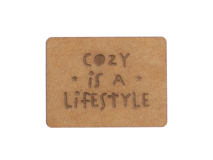 SnaPpap Label featuring the phrase 'Cozy is a Lifestyle' for cozy snap pap label handmade designs.