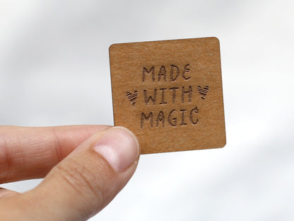SnaPpap Label - Made with Magic; vegan snappap labels for DIY projects and handmade clothing.