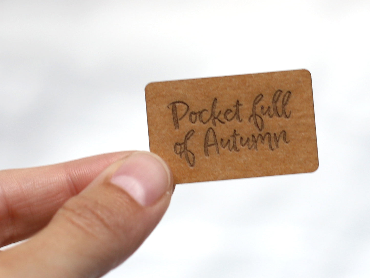 SnaPpap label - Pocket full of Autumn, vegan SnapPap label autumn perfect for DIY projects and handmade clothing.