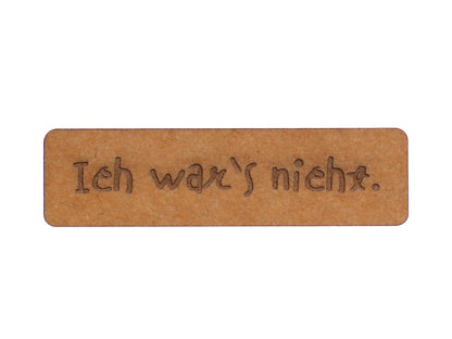SnaPpap Label - Ich war's nicht, veganes SnapPap label für DIY-Projekte und selbstgenähte Kleidung.