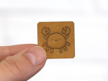 SnaPpap Label - Quadrat - Kleine Krabbe