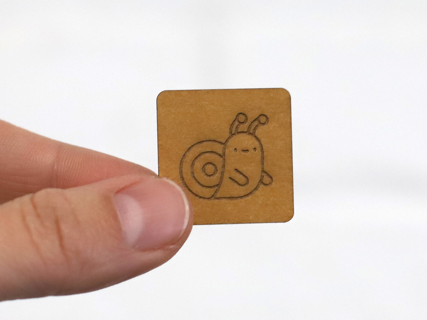 SnaPpap Label - Quadrat - Kleine Schnecke