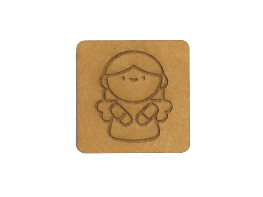 SnaPpap Label - Quadrat - Kleiner Engel