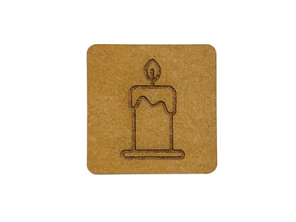 SnaPpap Label - Quadrat - Kerze