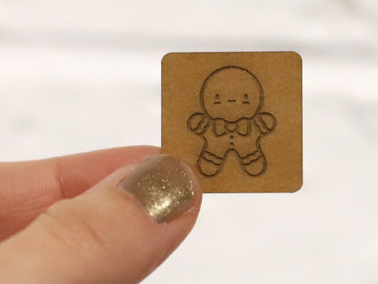 SnaPpap Label - Quadrat - Kleiner Lebkuchenmann