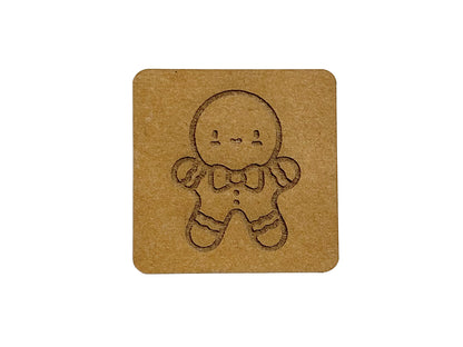 SnaPpap Label - Quadrat - Kleiner Lebkuchenmann
