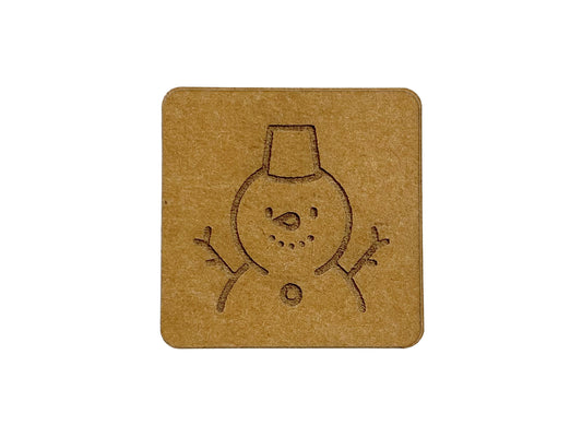 SnaPpap Label - Quadrat - Kleiner Schneemann