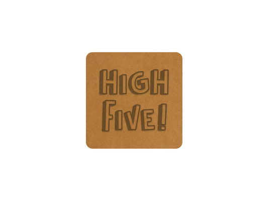 snappap-label-zum-annaehen-quadrat-schrift-high-five