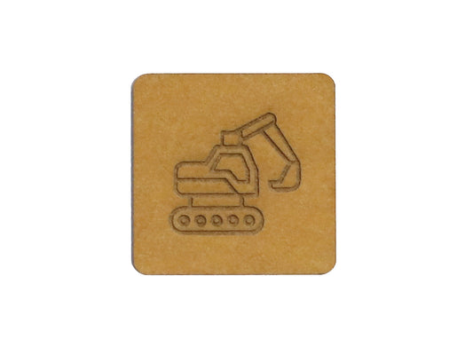 SnaPpap Label - Quadrat - Schaufelbagger