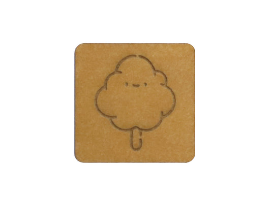 SnaPpap Label - Quadrat - Zuckerwatte