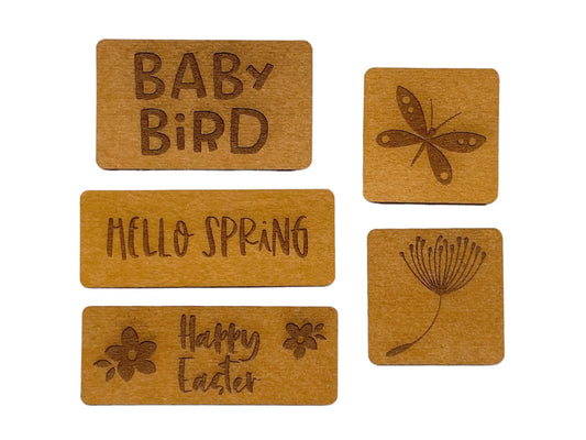 snappap-set-label-zum-annaehen-5-stueck-baby-bird-hello-spring-happy-easter-schmetterling-pusteblume-1