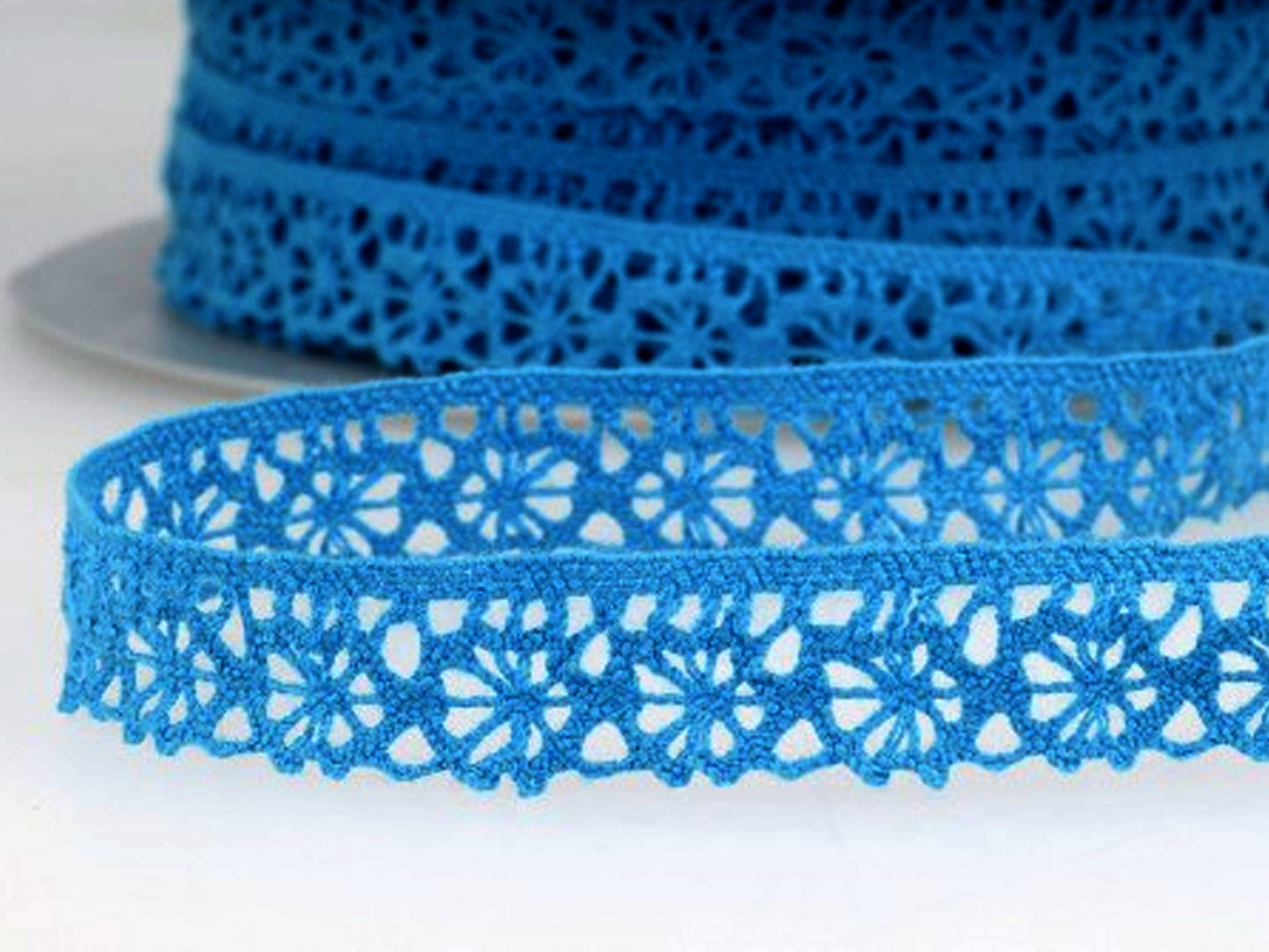 Dentelle aux fuseaux 15mm - bleu fumée