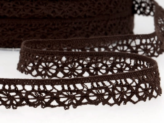 Dentelle aux fuseaux 15mm - olive