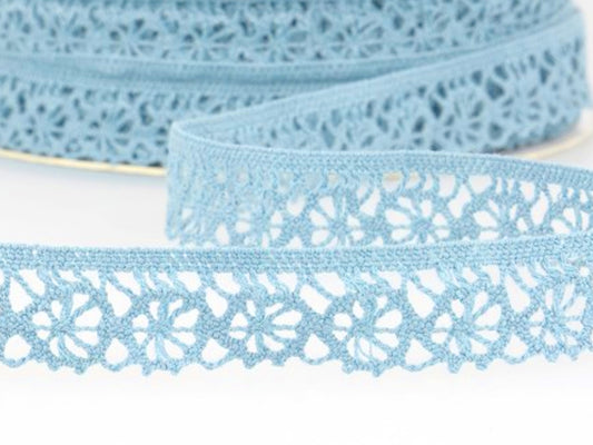 Spitze - Klöppelspitze 15mm - hellblau