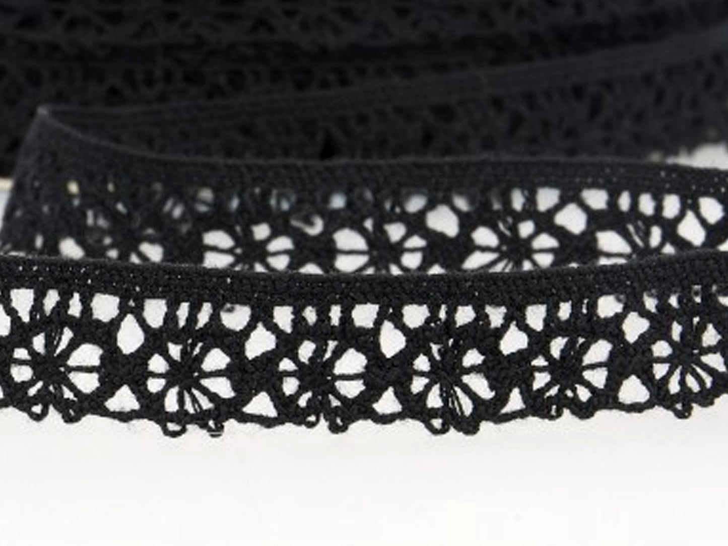 Dentelle aux fuseaux 15mm - noir
