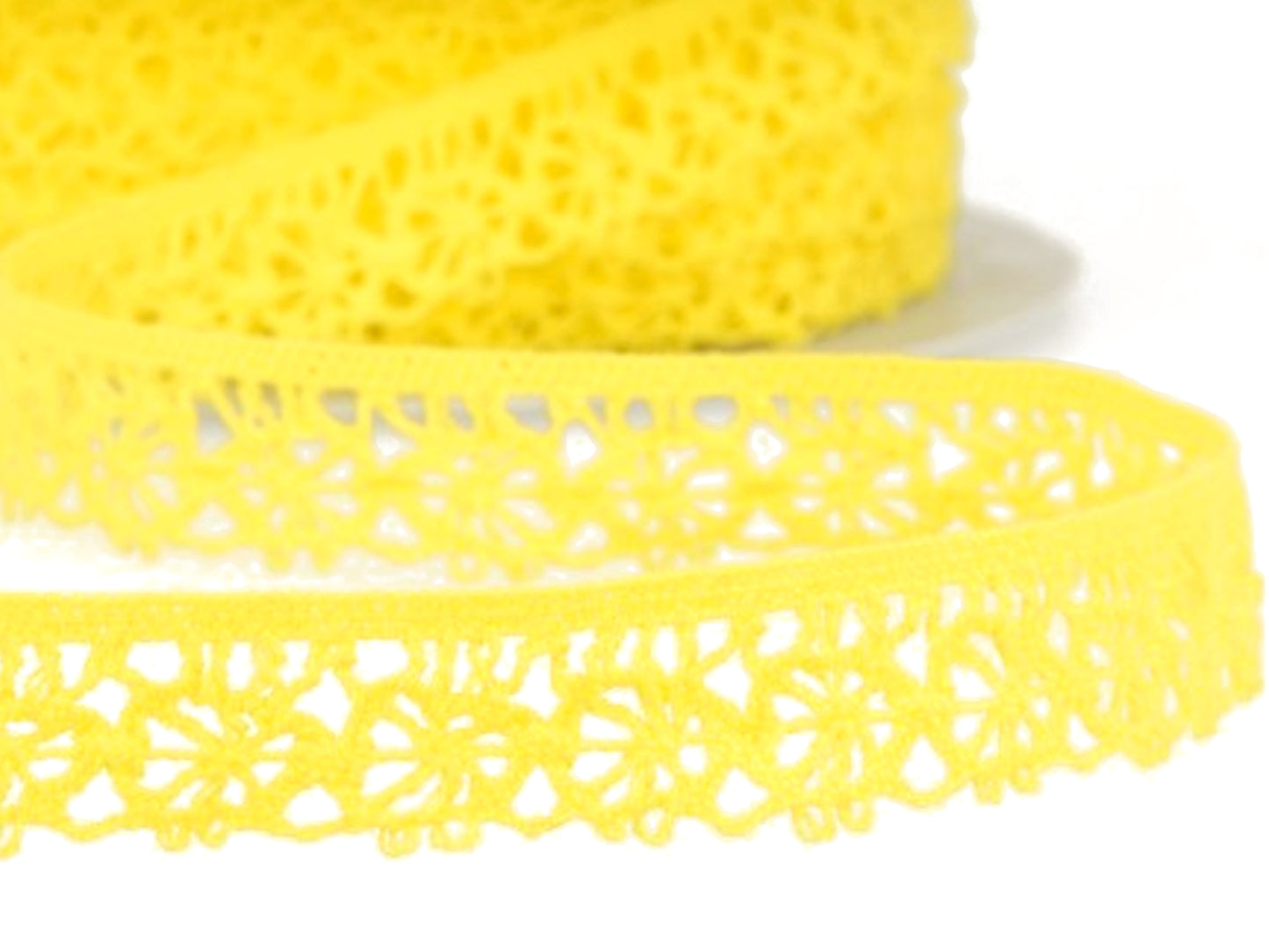 Dentelle aux fuseaux 15mm - jaune citron