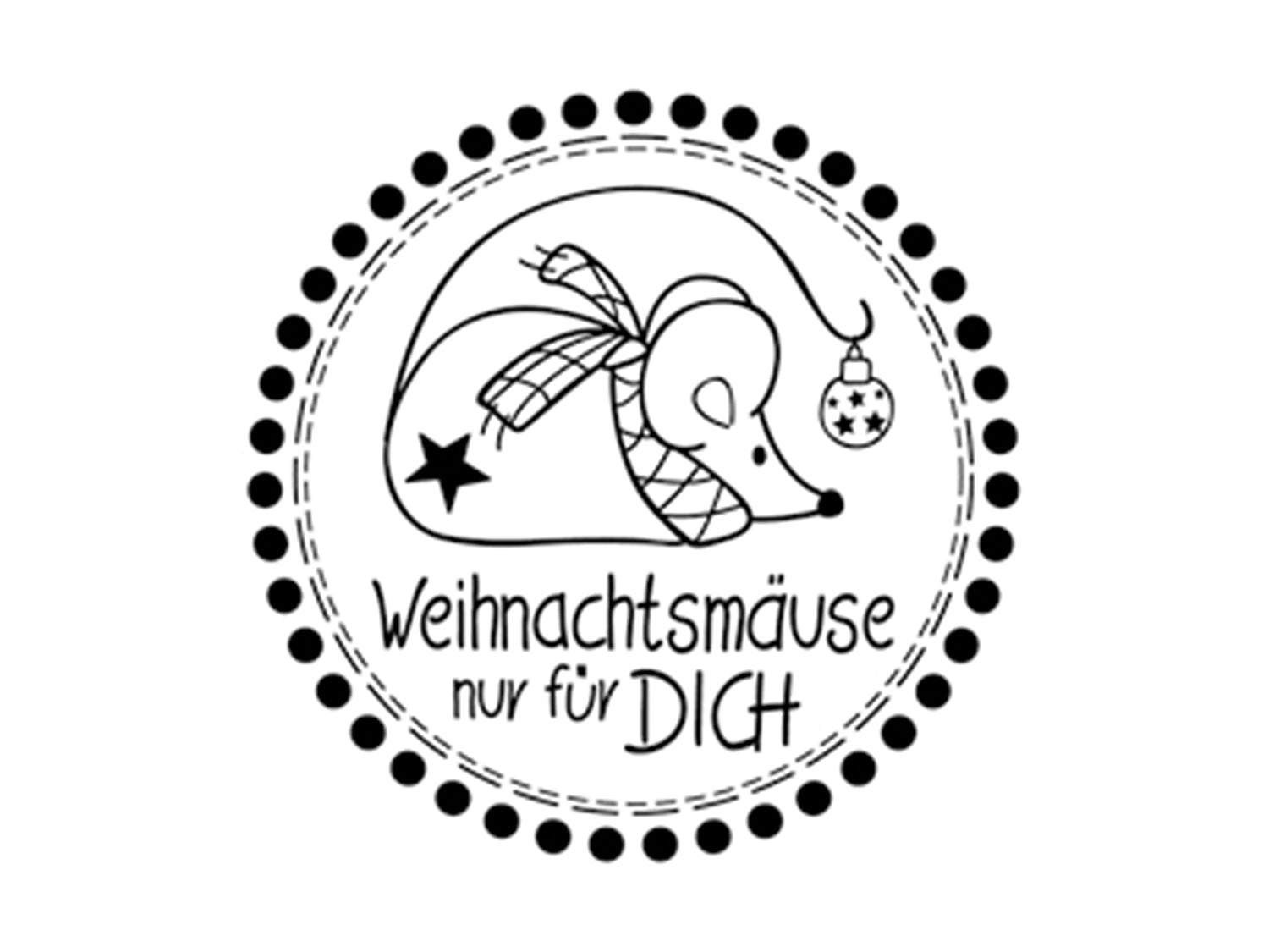stempel-holz-rund-weihnachtsmaeuse-nur-fuer-dich